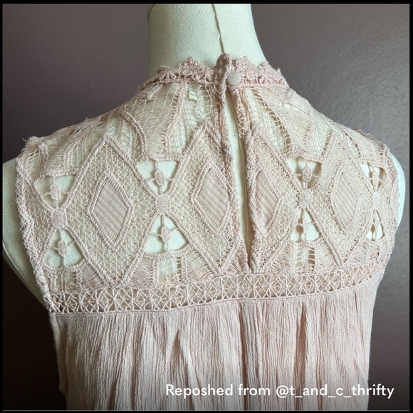 Altar’d State Boho Sleeveless Light Pink Tunic/Dress - Picture 12 of 12